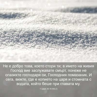Picture 03 - 1 Царе 26:16 BULG - Не е добро това, което - Bible Verse Picture