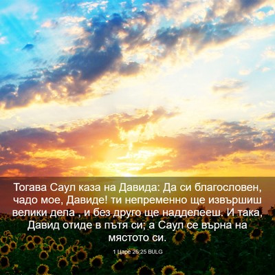 Picture 03 - 1 Царе 26:25 BULG - Тогава Саул каза на Давида: - Bible Verse Picture