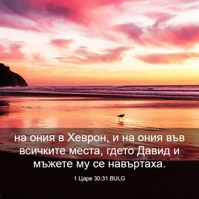 Picture 03 - 1 Царе 30:31 BULG - на ония в Хеврон, и на ония - Bible Verse Picture