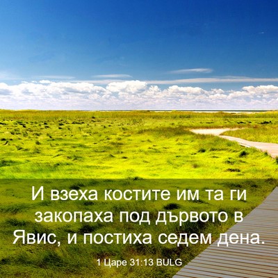 Picture 03 - 1 Царе 31:13 BULG - И взеха костите им та ги - Bible Verse Picture