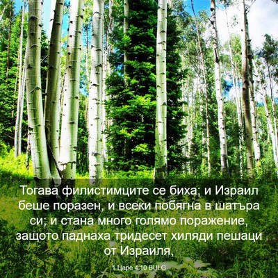 Picture 03 - 1 Царе 4:10 BULG - Тогава филистимците се - Bible Verse Picture