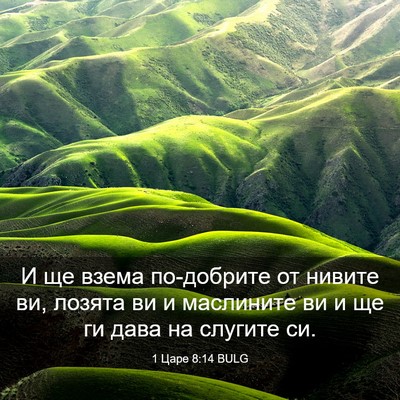 Picture 03 - 1 Царе 8:14 BULG - И ще взема по-добрите от - Bible Verse Picture
