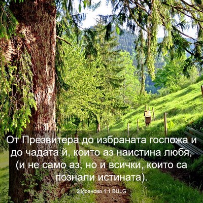 Picture 03 - 2 Йоаново 1:1 BULG - От Презвитера до избраната - Bible Verse Picture
