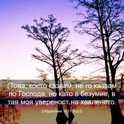 Picture 03 - 2 Коринтяни 11:17 BULG - (Това, което казвам, не го - Bible Verse Picture