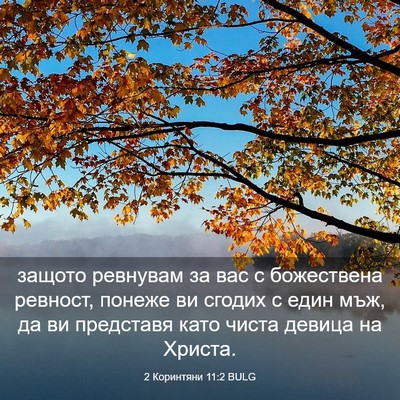 Picture 03 - 2 Коринтяни 11:2 BULG - защото ревнувам за вас с - Bible Verse Picture