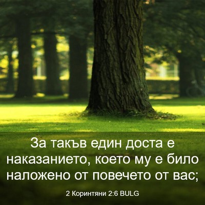 Picture 03 - 2 Коринтяни 2:6 BULG - За такъв един доста е - Bible Verse Picture
