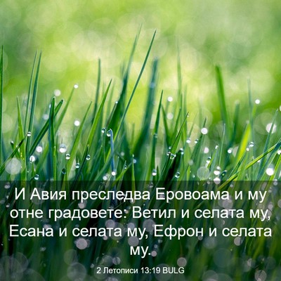 Picture 03 - 2 Летописи 13:19 BULG - И Авия преследва Еровоама - Bible Verse Picture