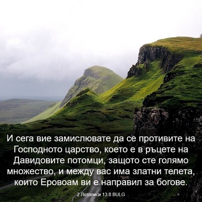 Picture 03 - 2 Летописи 13:8 BULG - И сега вие замислювате да - Bible Verse Picture
