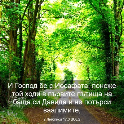 Picture 03 - 2 Летописи 17:3 BULG - И Господ бе с Иосафата, - Bible Verse Picture