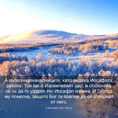Picture 03 - 2 Летописи 18:31 BULG - А колесниценачалниците, - Bible Verse Picture