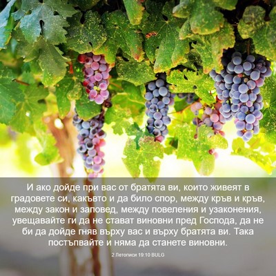 Picture 03 - 2 Летописи 19:10 BULG - И ако дойде при вас от - Bible Verse Picture