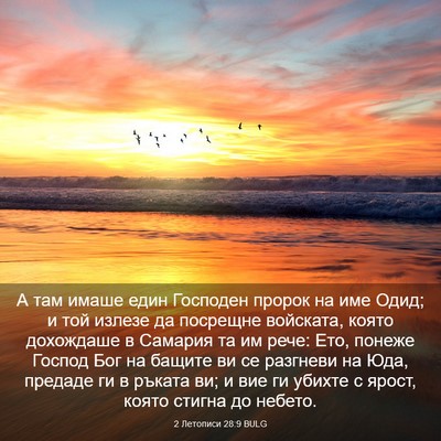 Picture 03 - 2 Летописи 28:9 BULG - А там имаше един Господен - Bible Verse Picture