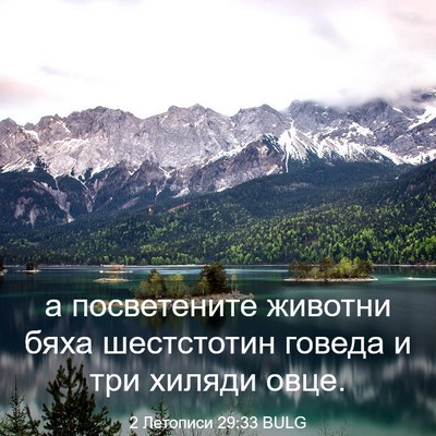 Picture 03 - 2 Летописи 29:33 BULG - а посветените животни бяха - Bible Verse Picture