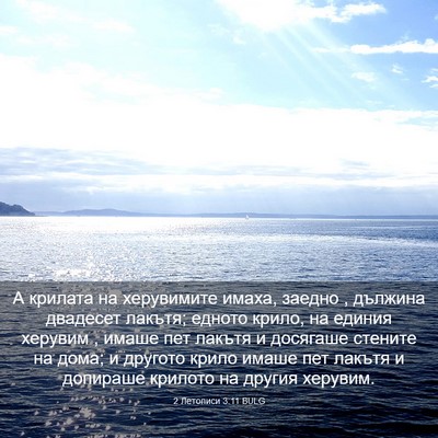 Picture 03 - 2 Летописи 3:11 BULG - А крилата на херувимите - Bible Verse Picture