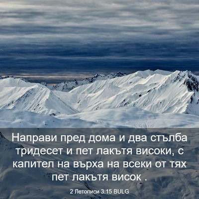Picture 03 - 2 Летописи 3:15 BULG - Направи пред дома и два - Bible Verse Picture