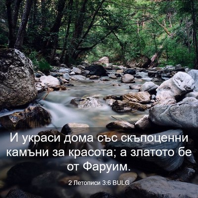 Picture 03 - 2 Летописи 3:6 BULG - И украси дома със - Bible Verse Picture