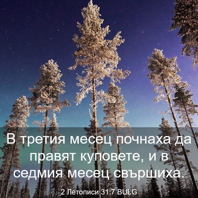 Picture 03 - 2 Летописи 31:7 BULG - В третия месец почнаха да - Bible Verse Picture