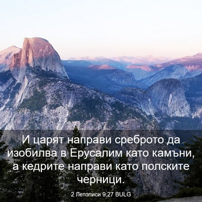Picture 03 - 2 Летописи 9:27 BULG - И царят направи среброто - Bible Verse Picture