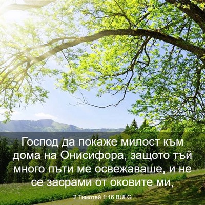 Picture 03 - 2 Тимотей 1:16 BULG - Господ да покаже милост - Bible Verse Picture