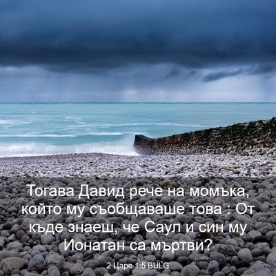 Picture 03 - 2 Царе 1:5 BULG - Тогава Давид рече на - Bible Verse Picture
