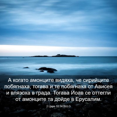 Picture 03 - 2 Царе 10:14 BULG - А когато амонците видяха, - Bible Verse Picture