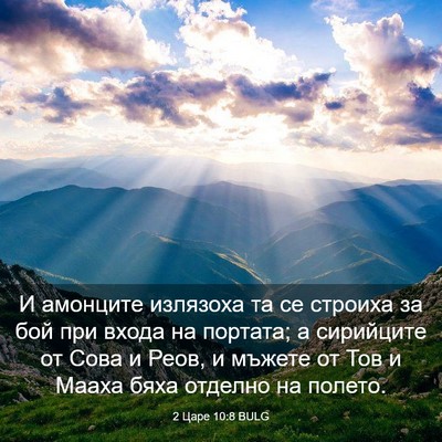 Picture 03 - 2 Царе 10:8 BULG - И амонците излязоха та се - Bible Verse Picture