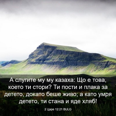 Picture 03 - 2 Царе 12:21 BULG - А слугите му му казаха: Що е - Bible Verse Picture