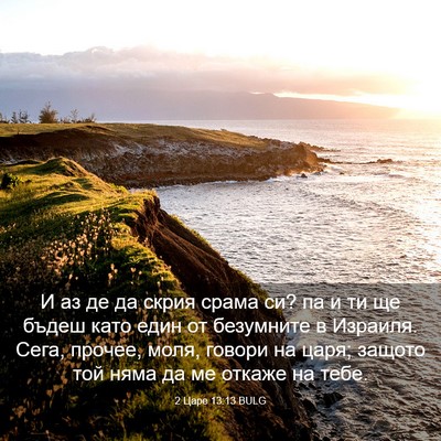Picture 03 - 2 Царе 13:13 BULG - И аз де да скрия срама си? - Bible Verse Picture