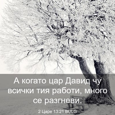 Picture 03 - 2 Царе 13:21 BULG - А когато цар Давид чу - Bible Verse Picture