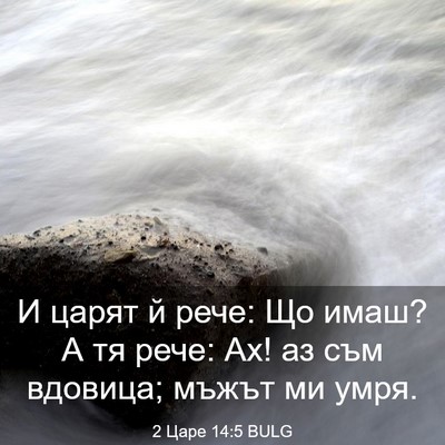 Picture 03 - 2 Царе 14:5 BULG - И царят й рече: Що имаш? А тя - Bible Verse Picture