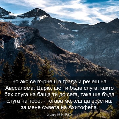 Picture 03 - 2 Царе 15:34 BULG - но ако се върнеш в града и - Bible Verse Picture
