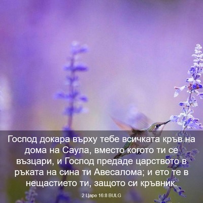 Picture 03 - 2 Царе 16:8 BULG - Господ докара върху тебе - Bible Verse Picture