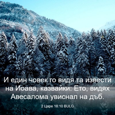 Picture 03 - 2 Царе 18:10 BULG - И един човек го видя та - Bible Verse Picture