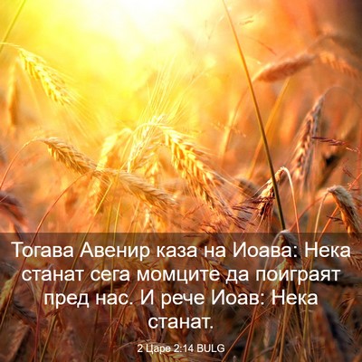 Picture 03 - 2 Царе 2:14 BULG - Тогава Авенир каза на - Bible Verse Picture
