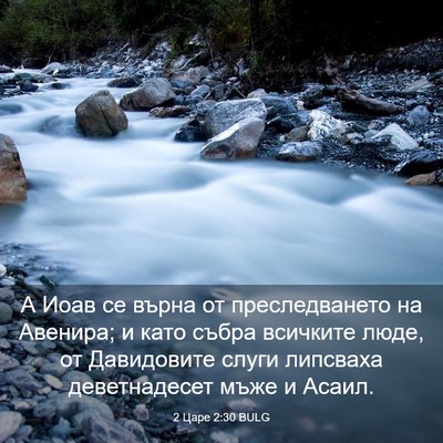 Picture 03 - 2 Царе 2:30 BULG - А Иоав се върна от - Bible Verse Picture