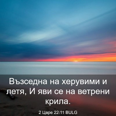 Picture 03 - 2 Царе 22:11 BULG - Възседна на херувими и - Bible Verse Picture