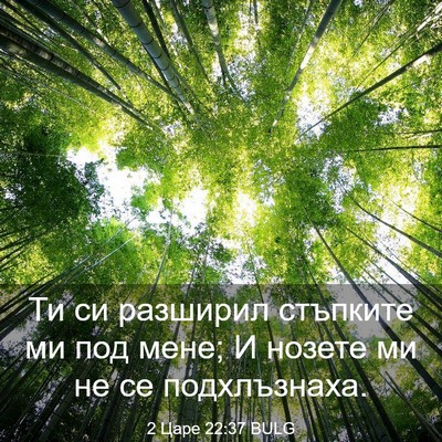 Picture 03 - 2 Царе 22:37 BULG - Ти си разширил стъпките ми - Bible Verse Picture