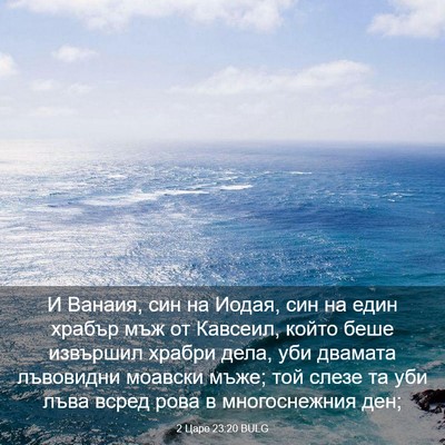 Picture 03 - 2 Царе 23:20 BULG - И Ванаия, син на Иодая, син - Bible Verse Picture