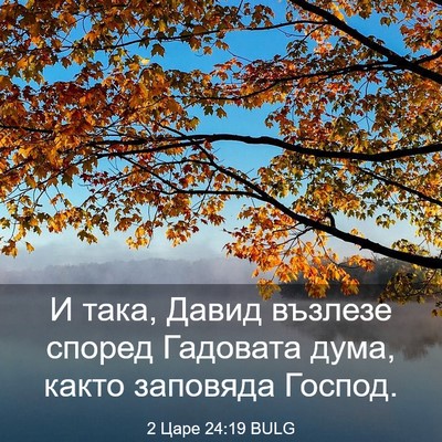 Picture 03 - 2 Царе 24:19 BULG - И така, Давид възлезе - Bible Verse Picture