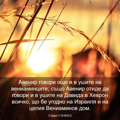 Picture 03 - 2 Царе 3:19 BULG - Авенир говори още и в ушите - Bible Verse Picture