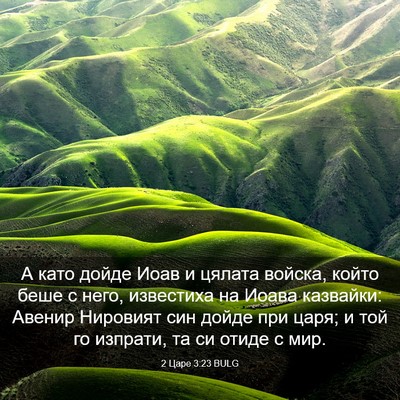 Picture 03 - 2 Царе 3:23 BULG - А като дойде Иоав и цялата - Bible Verse Picture