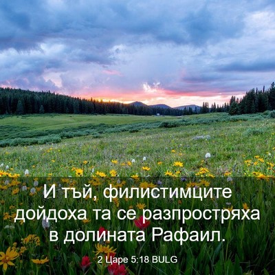 Picture 03 - 2 Царе 5:18 BULG - И тъй, филистимците - Bible Verse Picture