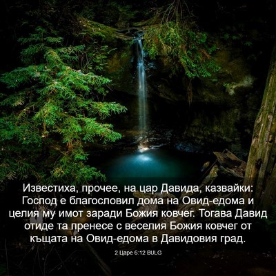 Picture 03 - 2 Царе 6:12 BULG - Известиха, прочее, на цар - Bible Verse Picture