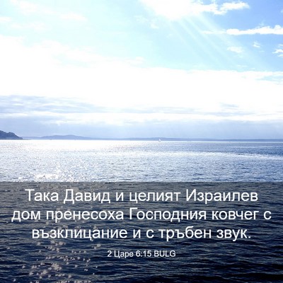 Picture 03 - 2 Царе 6:15 BULG - Така Давид и целият - Bible Verse Picture