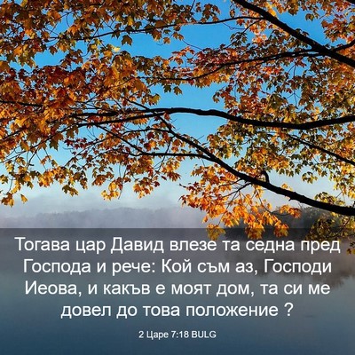 Picture 03 - 2 Царе 7:18 BULG - Тогава цар Давид влезе та - Bible Verse Picture