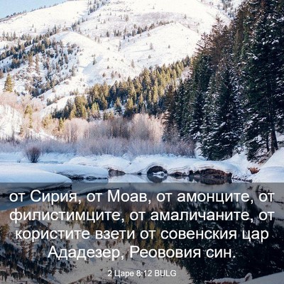 Picture 03 - 2 Царе 8:12 BULG - от Сирия, от Моав, от - Bible Verse Picture