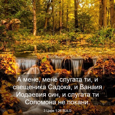 Picture 03 - 3 Царе 1:26 BULG - А мене, мене слугата ти, и - Bible Verse Picture