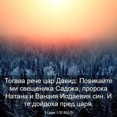 Picture 03 - 3 Царе 1:32 BULG - Тогава рече цар Давид: - Bible Verse Picture