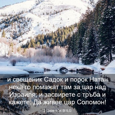 Picture 03 - 3 Царе 1:34 BULG - и свещеник Садок и порок - Bible Verse Picture
