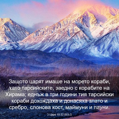 Picture 03 - 3 Царе 10:22 BULG - Защото царят имаше на - Bible Verse Picture